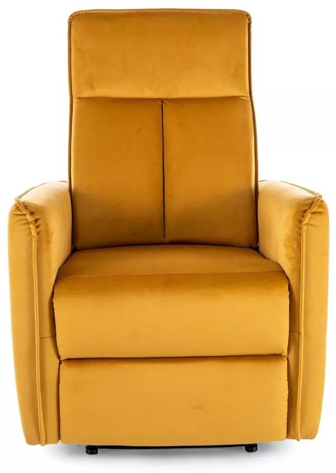 Scaun reclinabil Maxime Velvet, galben