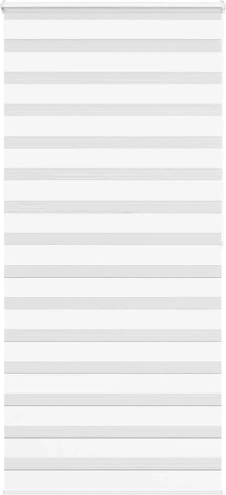vidaXL Jaluzea tip zebra alb lățime țesătură 110,9 cm poliester