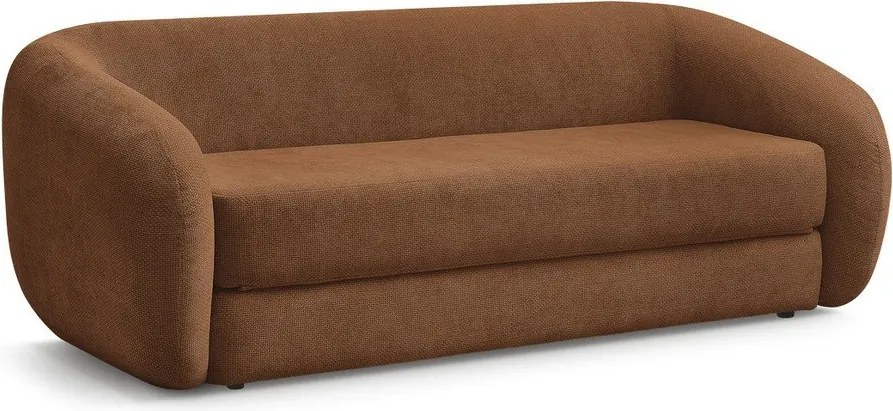 Canapea portocalie extensibilă cu tapițerie din chenille 228 cm Neyo – Bobochic Paris