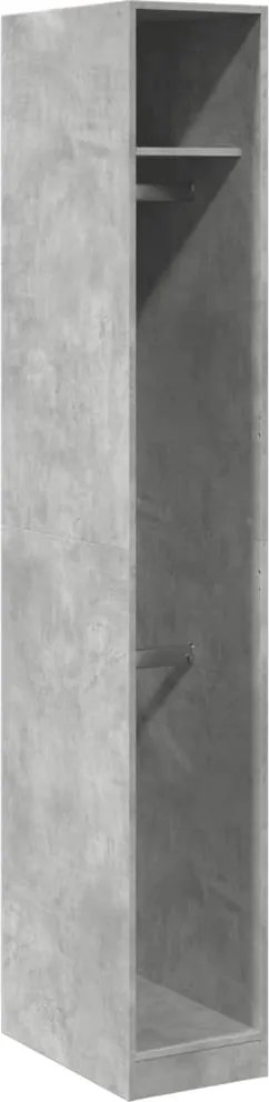 vidaXL Șifonier, gri beton, 30x50x200 cm, lemn prelucrat