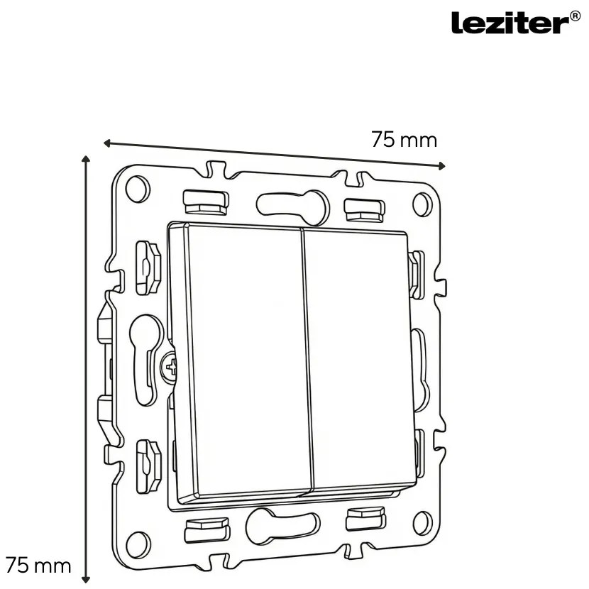 Nova întrerupător dublu pentru candelabru 10A 250V 105 cu cadru alb