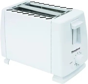 Prajitor de paine Hausberg hb-150 , 700 W, 2 felii .Grad de rumenire variabil ,Functie de incalzire,dezghetare,Alb  HB-150