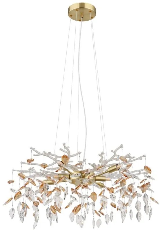 Candelabru elegant design modern Danna auriu mat/ chihlimbar