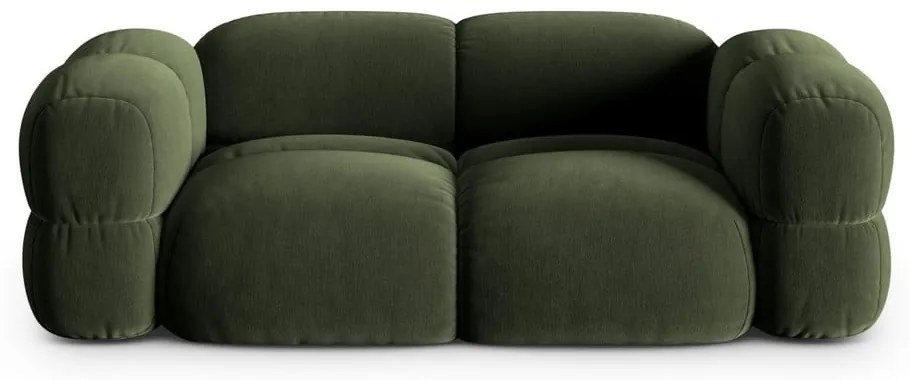 Canapea verde cu tapițerie din catifea 210 cm Loretto – Cosmopolitan Design
