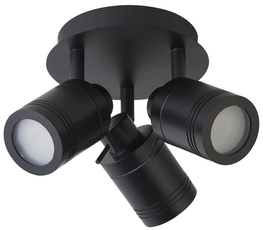 Plafoniera pentru baie cu spoturi directionabile IP44 Samson negru 3L