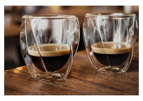 Căni 2 buc. pentru cappuccino, cu perete dublu 250 ml Cristallo – Vialli Design