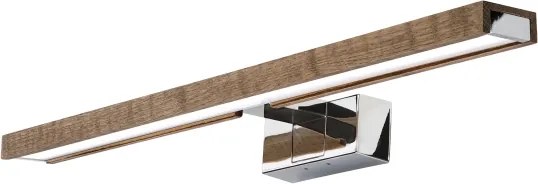 Brilagi - LED Iluminare pentru oglindă de baie WOODY MIRROR 3în1 LED/12W/230V IP44 crom/stejar-nuc