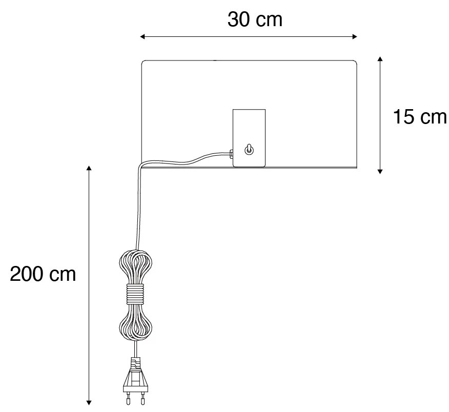 Aplică modernă neagră magnetică reglabilă - Muro