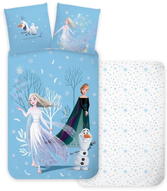 Disney Regatul de gheață Snowing Day lenjerie de pat 140×200cm, 70×90 cm