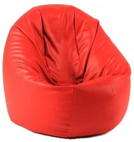 Fotoliu Relaxo XL , Material Piele ecologica - Bloody Red