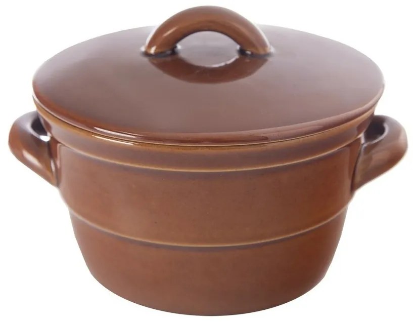 Orion Oală ceramică pentru untură cu capac, 0,7 l, 0,7 l