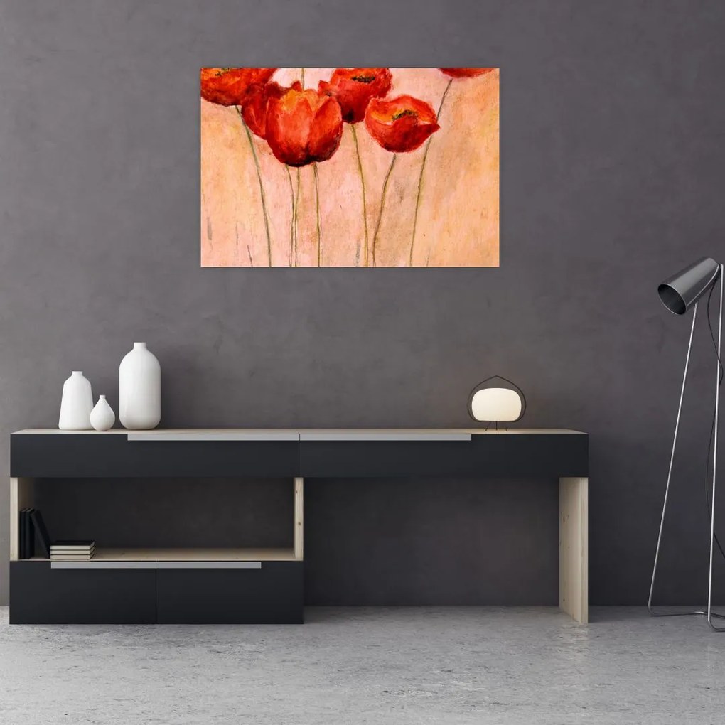 Tablou - Lalele roșii (90x60 cm)