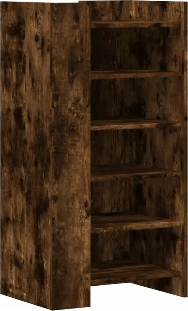 vidaXL Pantofar, stejar fumuriu, 52x37,5x100 cm, lemn prelucrat