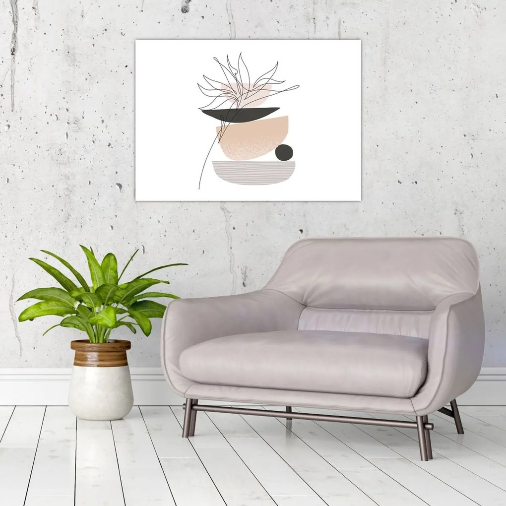 Tablou - Linie de artă flori N⁰1 (70x50 cm)