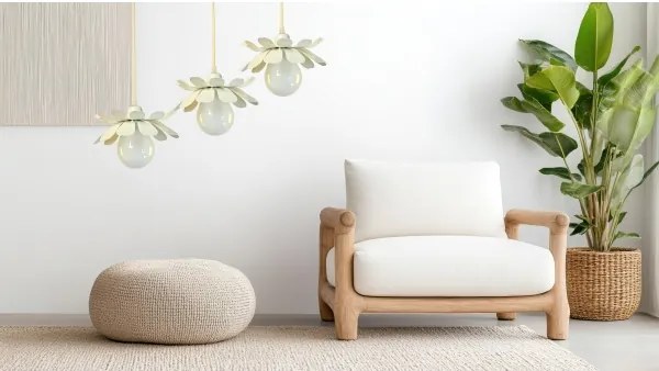 Bohemia-Design - Lustră suspendată pe cablu 1xE27/60W/230V crem