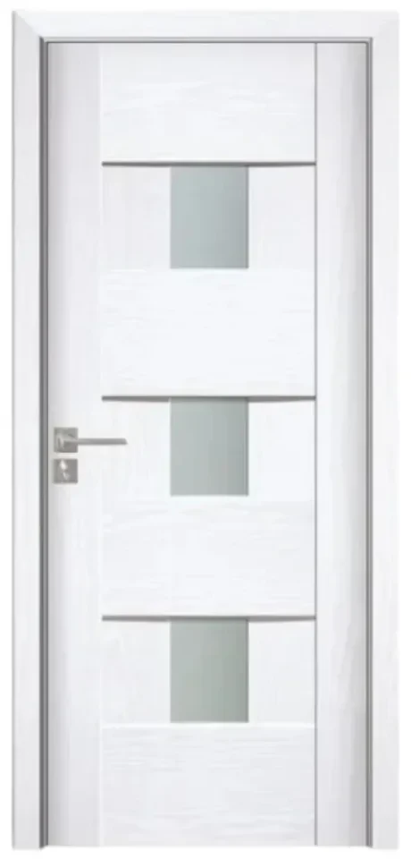 Usa Interior din MDF Novo Doors ND06 LUX PREMIUM, Cadru din Lemn Masiv, KIT COMPLET, Toc Reglabil de 10 CM INCLUS, Plinta pe Ambele Parti (Culoare: