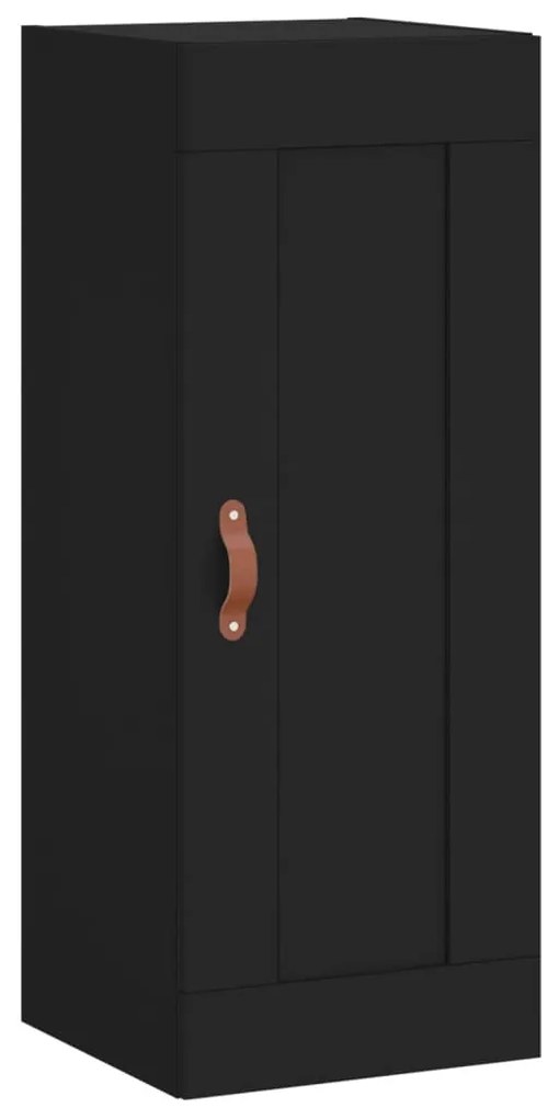 830477 vidaXL Dulap de perete, negru, 34,5x34x90 cm, lemn prelucrat