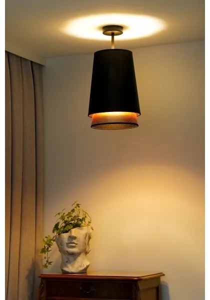 Lustră aplicată BELL Duolla SHINY 1xE27/15W/230V d. 25 cm negru/cupru