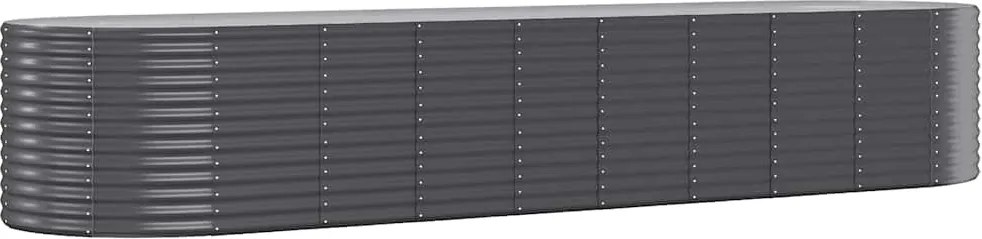 vidaXL Strat înălțat grădină 396x100x68 cm oțel galvanizat