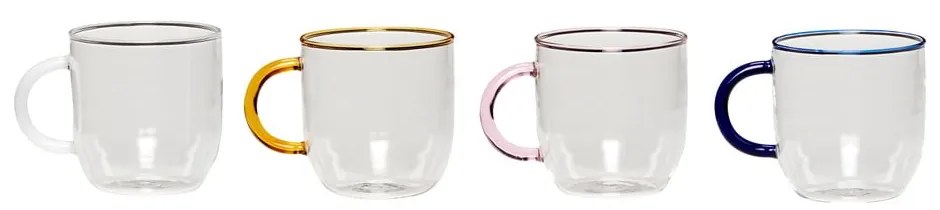 Căni 4 buc. din sticlă Kiosk – Hübsch