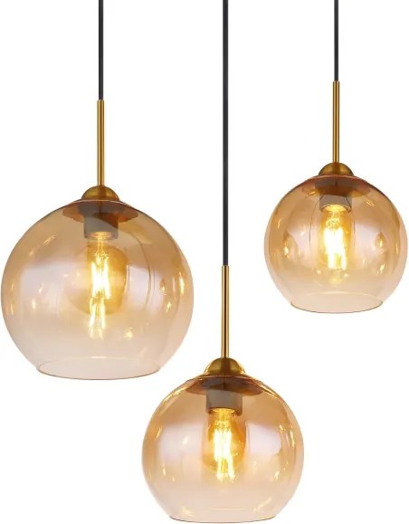 Globo 15788-6H - Lustră suspendată pe cablu JAMESSA 6xE27/60W/230V alamă