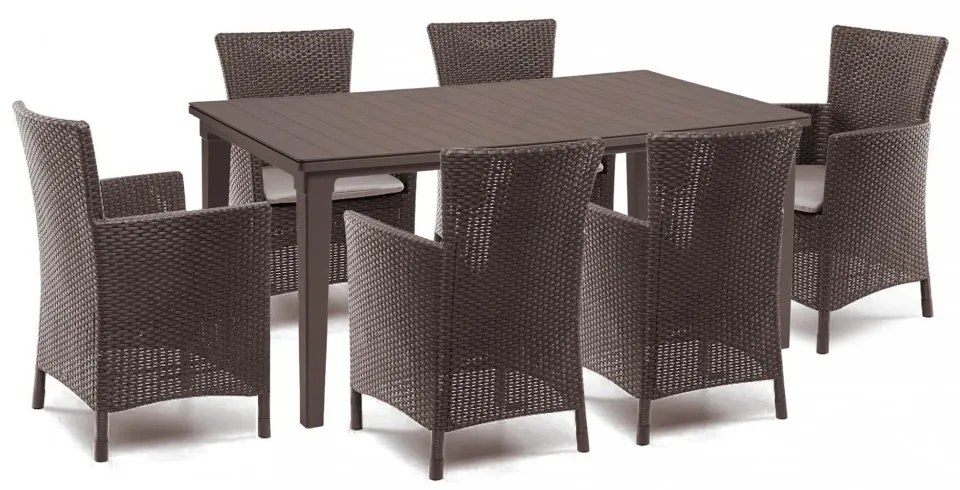 Set mobilier de grădină Futurowa 6+1 maro