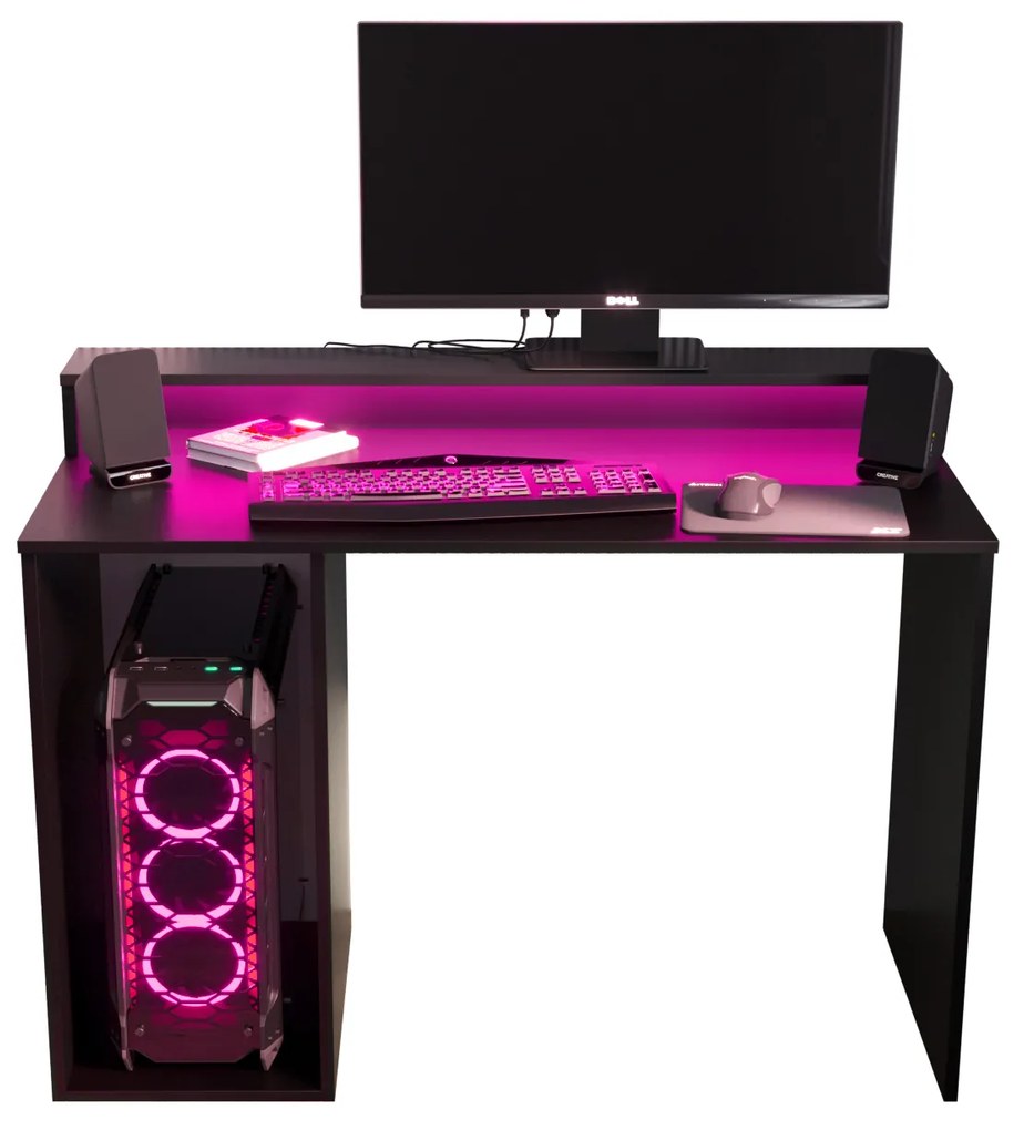 Masă PC pentru gaming Garrick 2 (negru) (cu iluminat LED RGB). 1064135