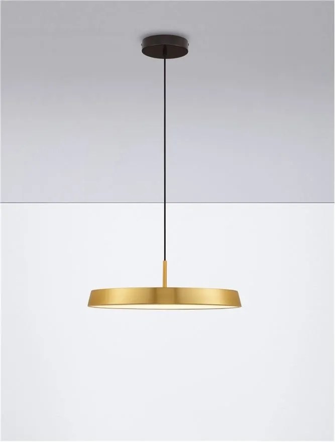 Lustra LED suspendata design modern VETRO auriu, D-50cm