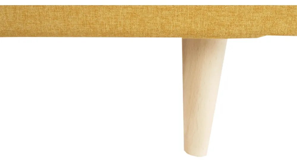 Canapea tapiţat 3 locuri, material textil muştar, AMEDIA