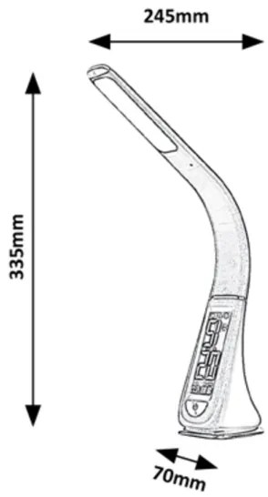 Lampă de masă LED tactilă dimabilă Rabalux LED/5W/230V neagră
