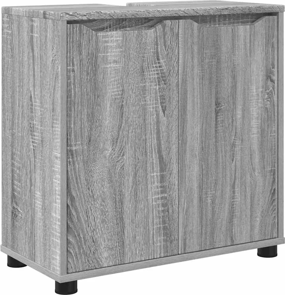 vidaXL Cabinet pentru chiuvetă de baie Gri Sonoma 60 x 30 x 60 cm