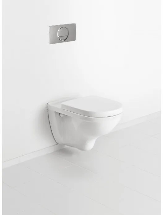 Set vas WC rimless suspendat, Villeroy&amp;Boch O.novo, DirectFlush, cu capac inchidere lenta, 36x56cm, Alb Alpin, 5660HR01