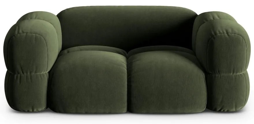 Canapea verde cu tapițerie din catifea 180 cm Loretto – Cosmopolitan Design