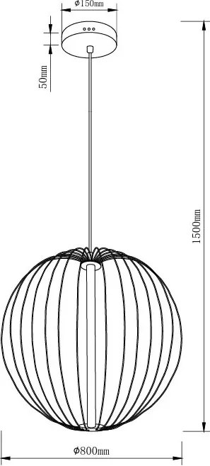 Lustra LED suspendata moderna Nelson