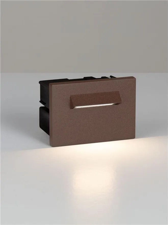 Spot incastrabil exterior LED 3000K, IP65 RECTO corten