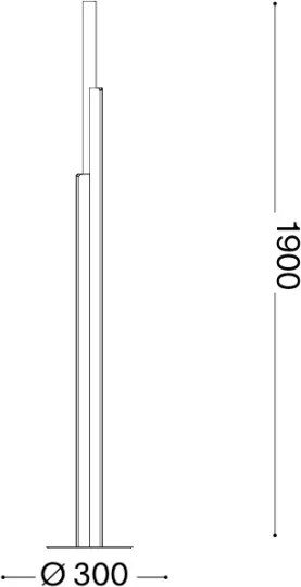 Ideal Lux - Lampă de podea LED dimabilă DORICA 3xLED/33W/230V CRI 90 albă