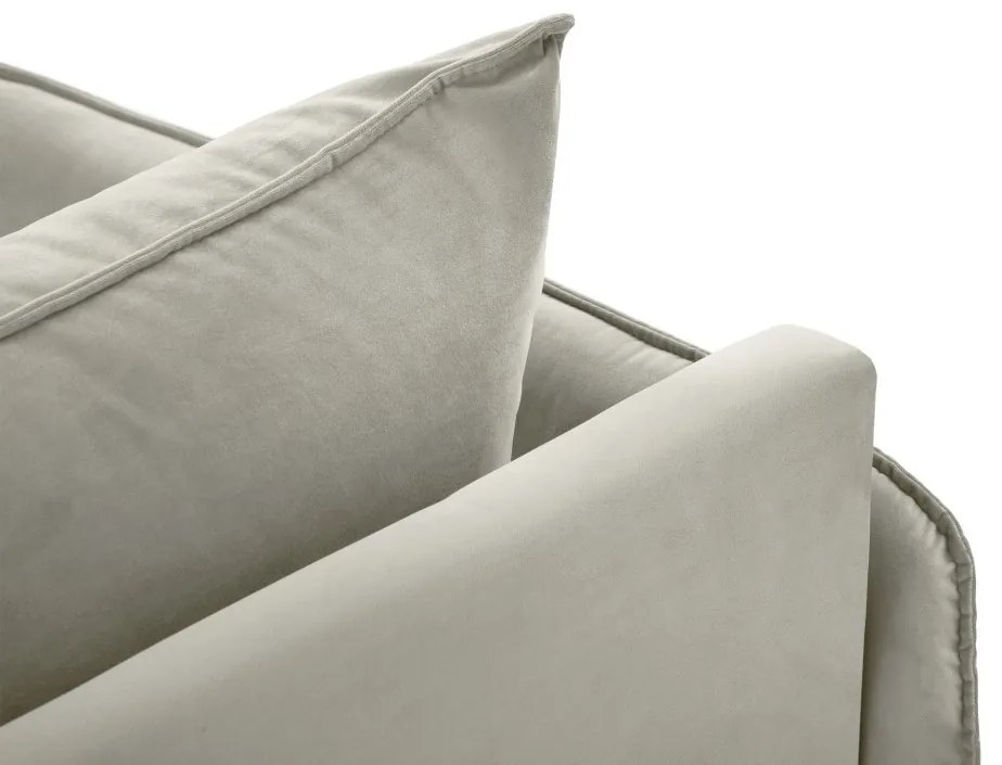 Sezlong tapitat Vienna velvet/picioare gold – L170 x l110 x h95