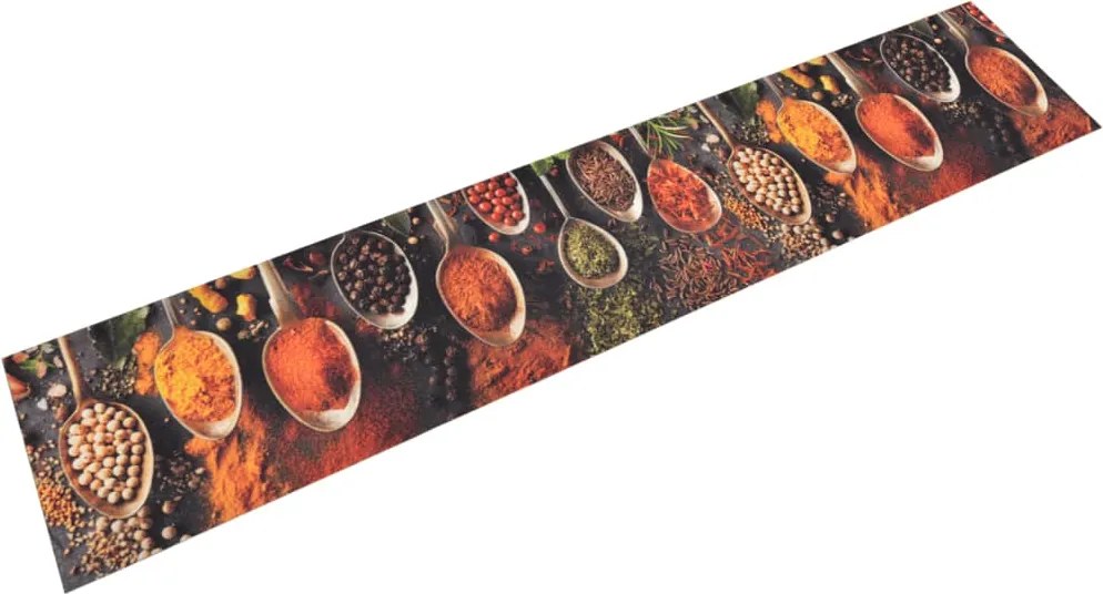 vidaXL Covor de bucătărie lavabil Spoon & Spices, 60x300 cm, catifea