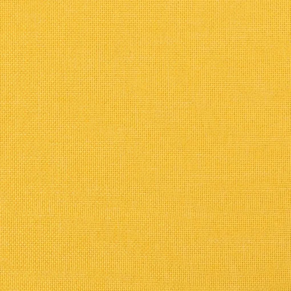 Canapea cu 3 locuri, galben deschis, 210 cm, material textil Galben deschis, 228 x 77 x 80 cm