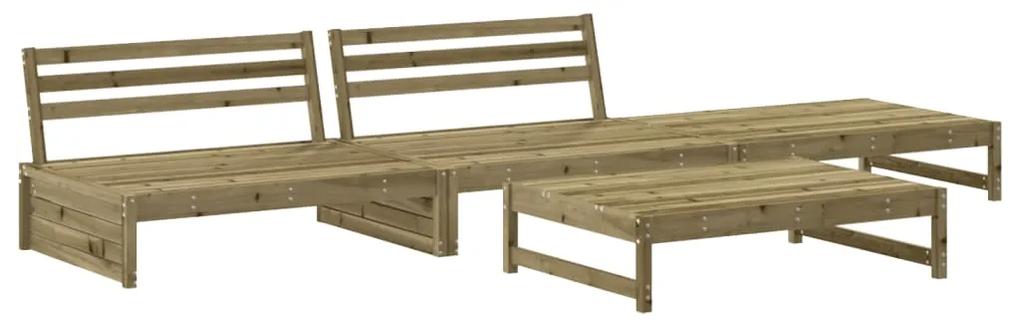 3186633 vidaXL Set mobilier relaxare de grădină, 4 piese, lemn de pin tratat
