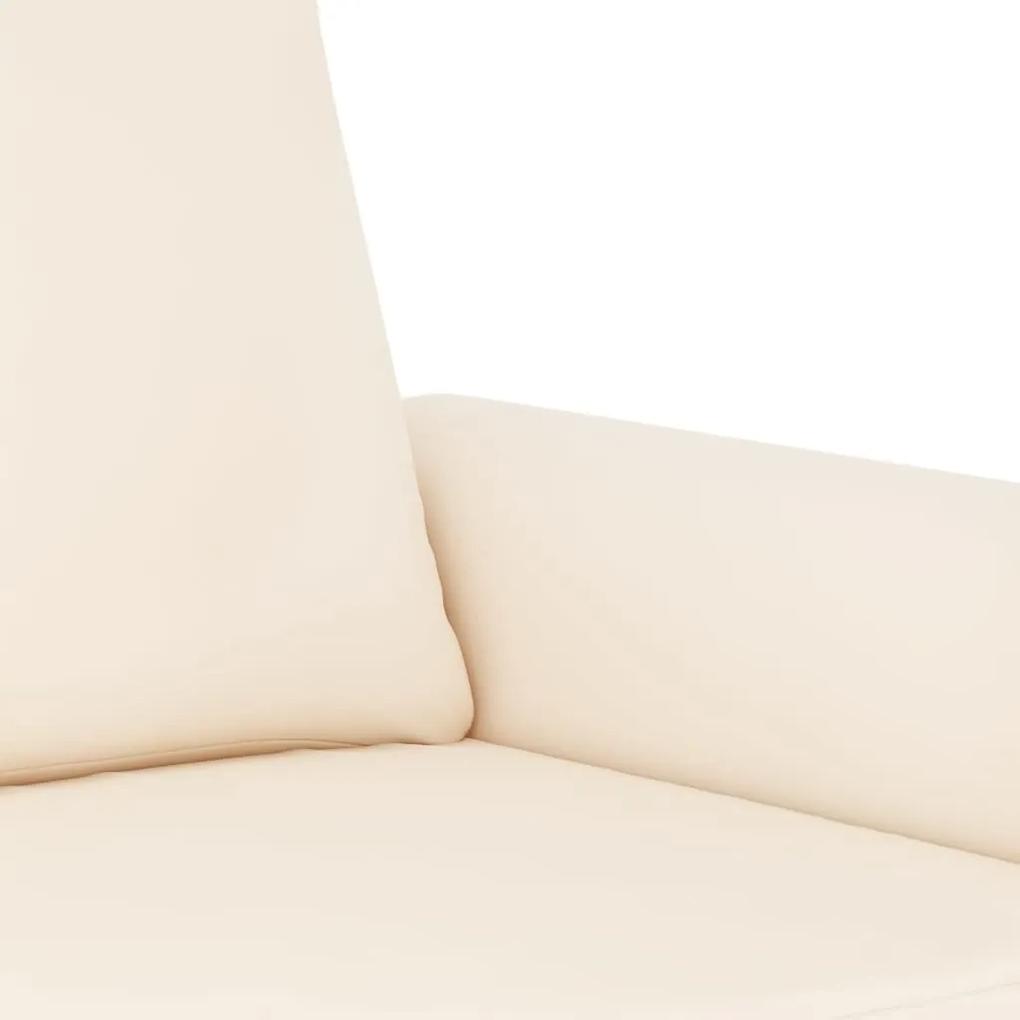 Canapea cu 2 locuri, crem, 120 cm, catifea Crem, 152 x 77 x 80 cm