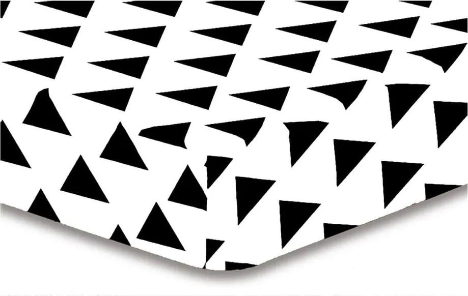 Cearșaf din microfibră DecoKing Hypnosis Triangles Elena, 90 x 200 cm
