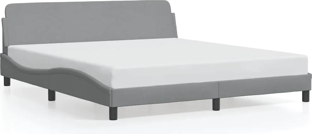 vidaXL Cadru de pat, Dover, gri deschis, 180x200 cm, textil