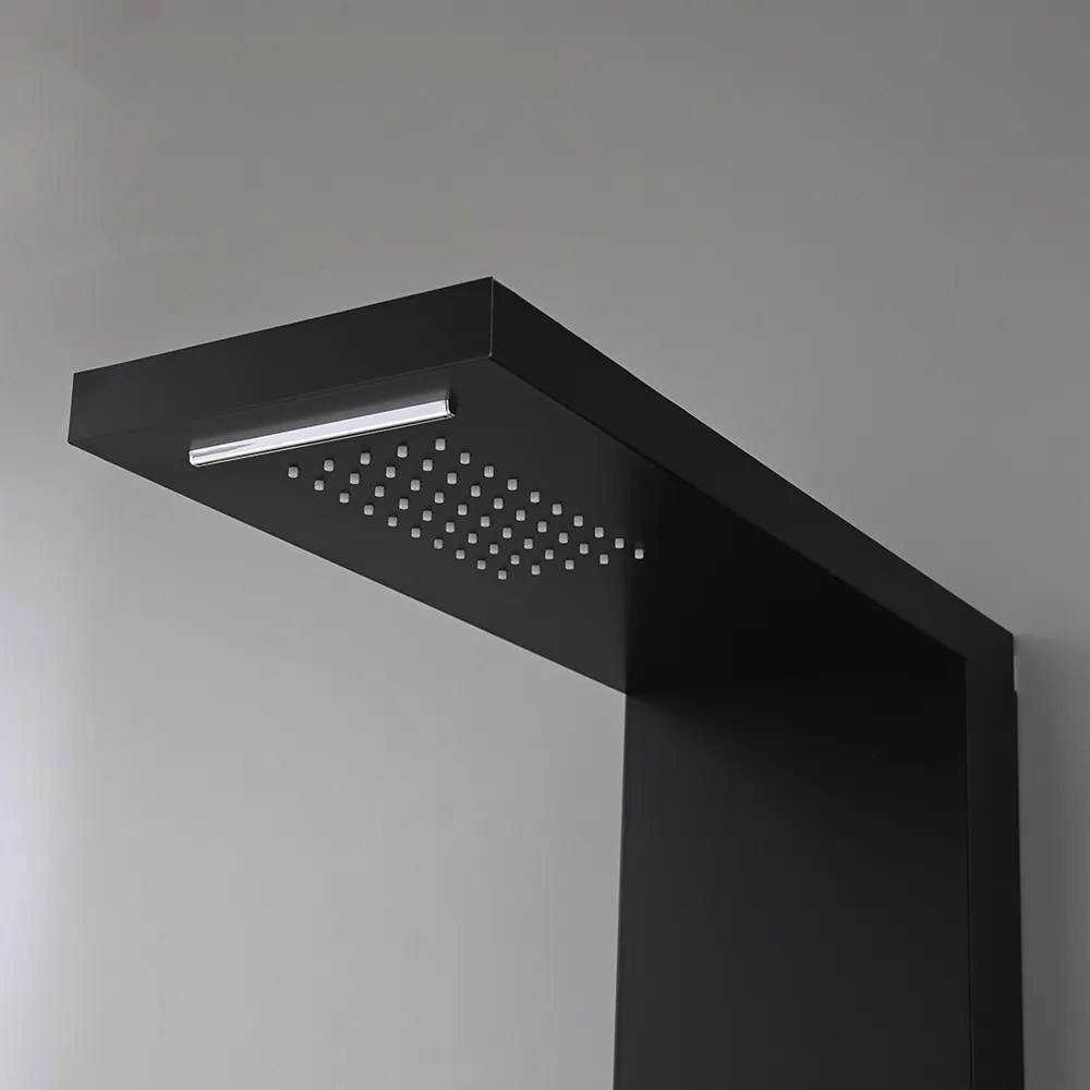 Panou de duș cu hidromasaj Malaga Black