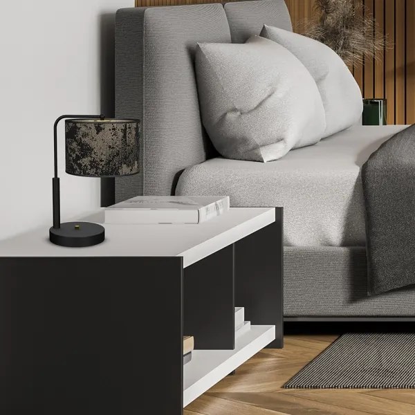 Lampă de masă SATINO 1xE27/60W/230V neagră/aurie