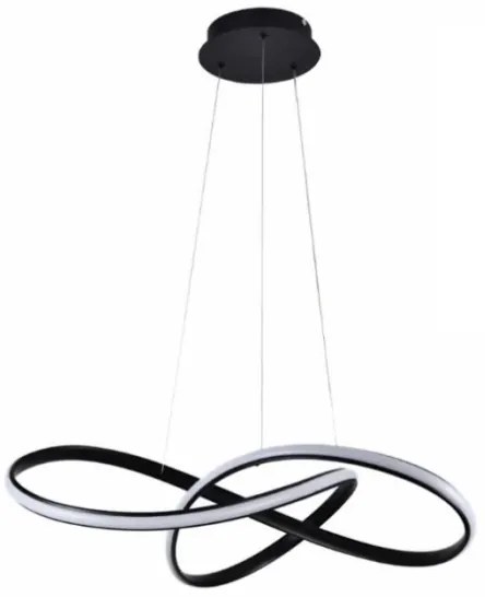 Lustră LED dimabilă pe cablu Brilagi COSMOWAVE LED/70W/230V 3000-6500K negru + telecomandă