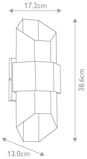 Aplică LED pentru baie Quoizel QZ-CHASM-M-BKW CHASM 2xLED/5,5W/230V IP44