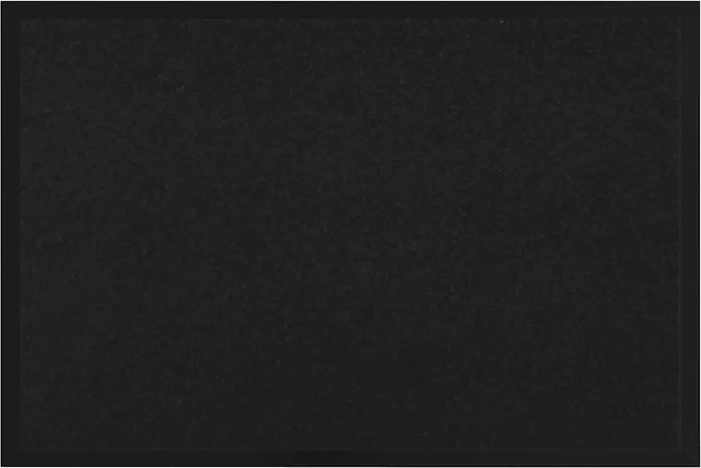 vidaXL Covoraș de intrare Negru 60 x 40 x 1.2 cm Țesătură Teddy