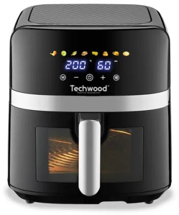 Friteuza cu aer cald Techwood TFR-806SHD, 8L, 1700W, 8 programe, pana la 200°c