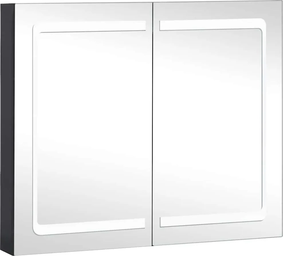 vidaXL Dulap de baie cu oglindă și LED, 80x12,2x68 cm